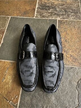 Men's Black Mauri Slip-On Loafers with Buckle